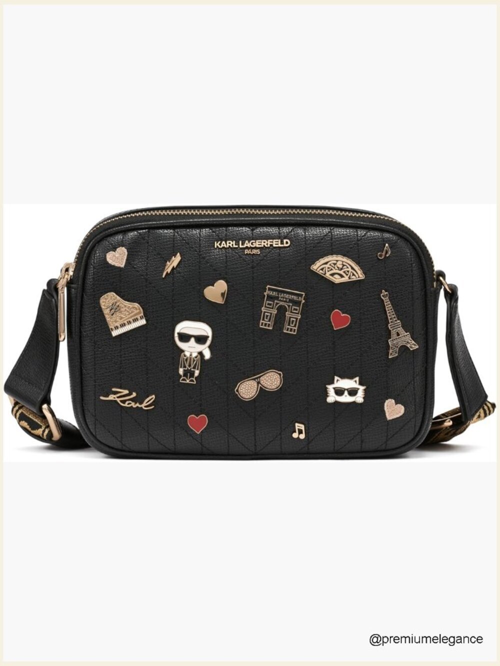 Maybelle Pin Crossbody Adjustable Strap Zipper Closure